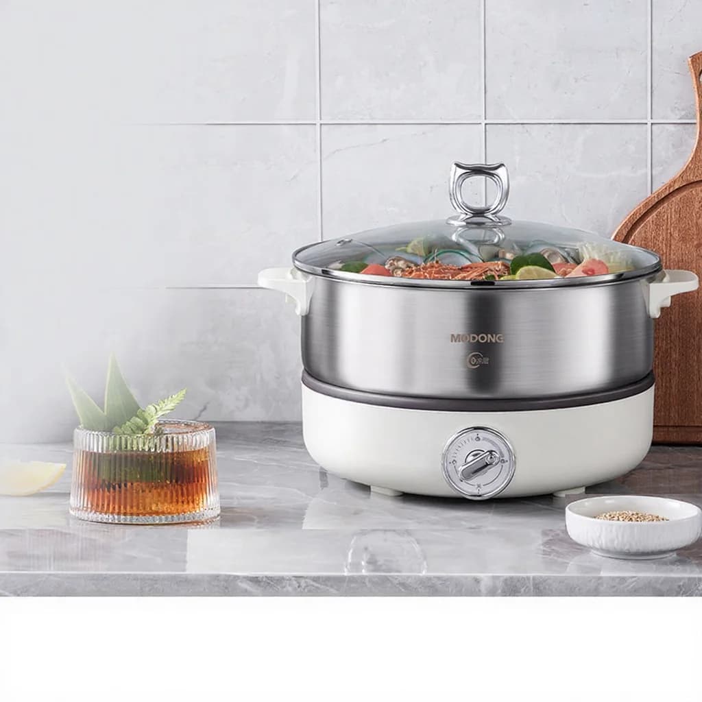 Delt elektrisk hot pot med innergryte i rustfritt stål 1500W