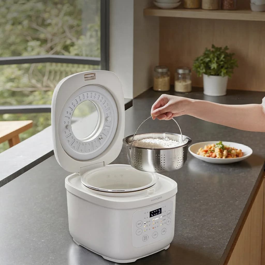 Elektrisk riskoker 3L med keramisk belagt innergryte