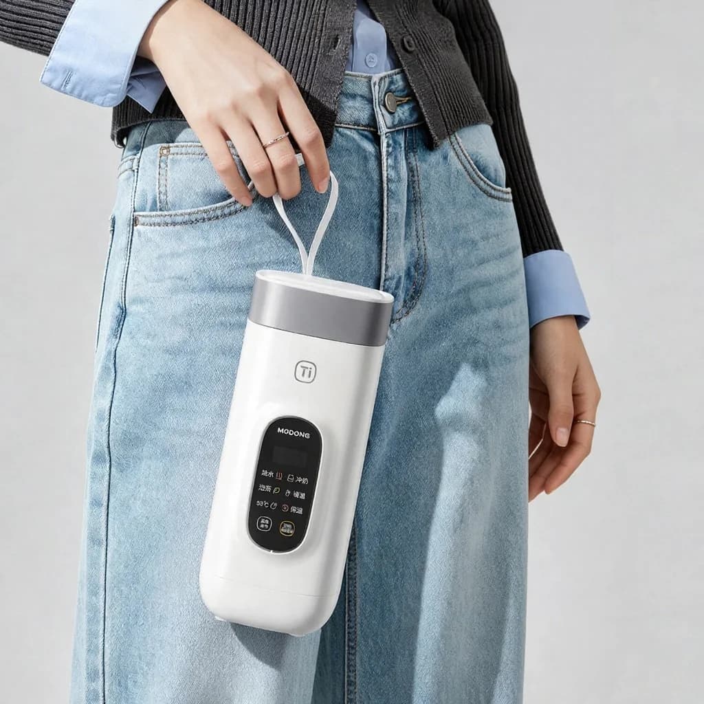 Elektrisk reisekopp i titan, 650 ml, 220 V