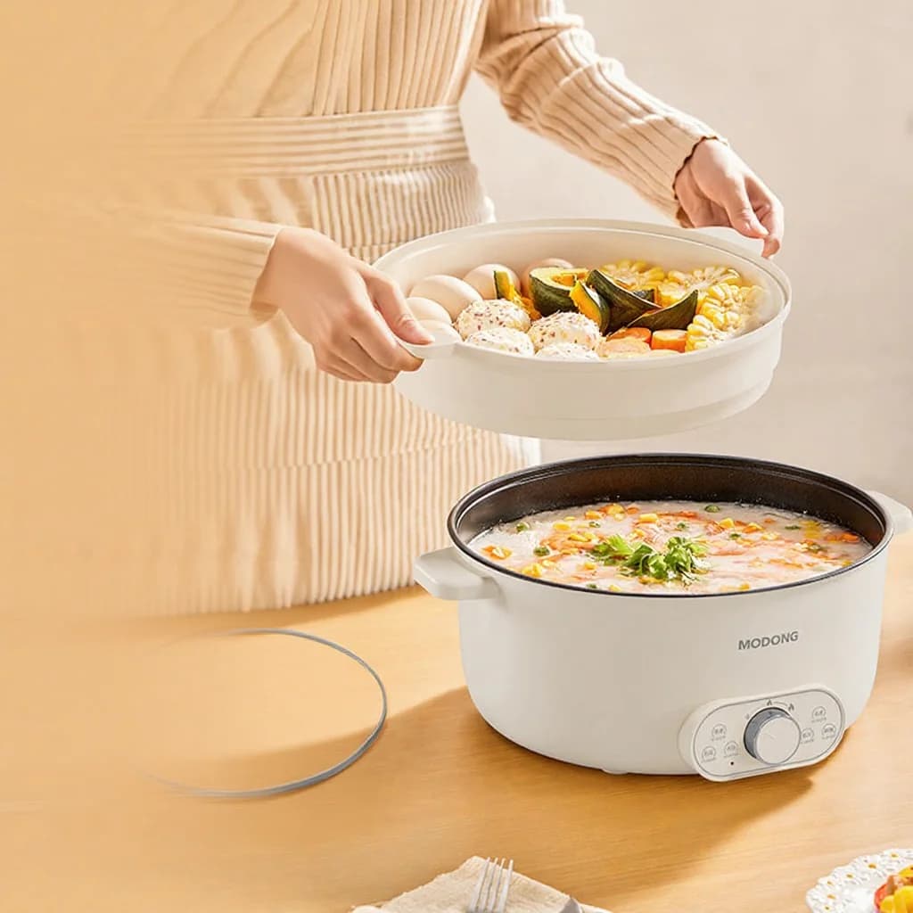 Elektrisk hot pot 6L 7L 8L med dampinnsats, 220V