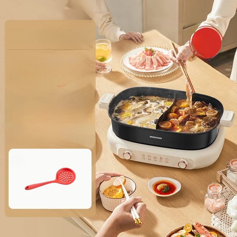 Delt elektrisk hotpot 7L med dobbel temperaturkontroll