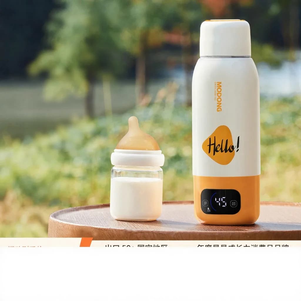 Portabel babyflaskevarmer 550 ml Ultra, koking med ledning + trådløs varme