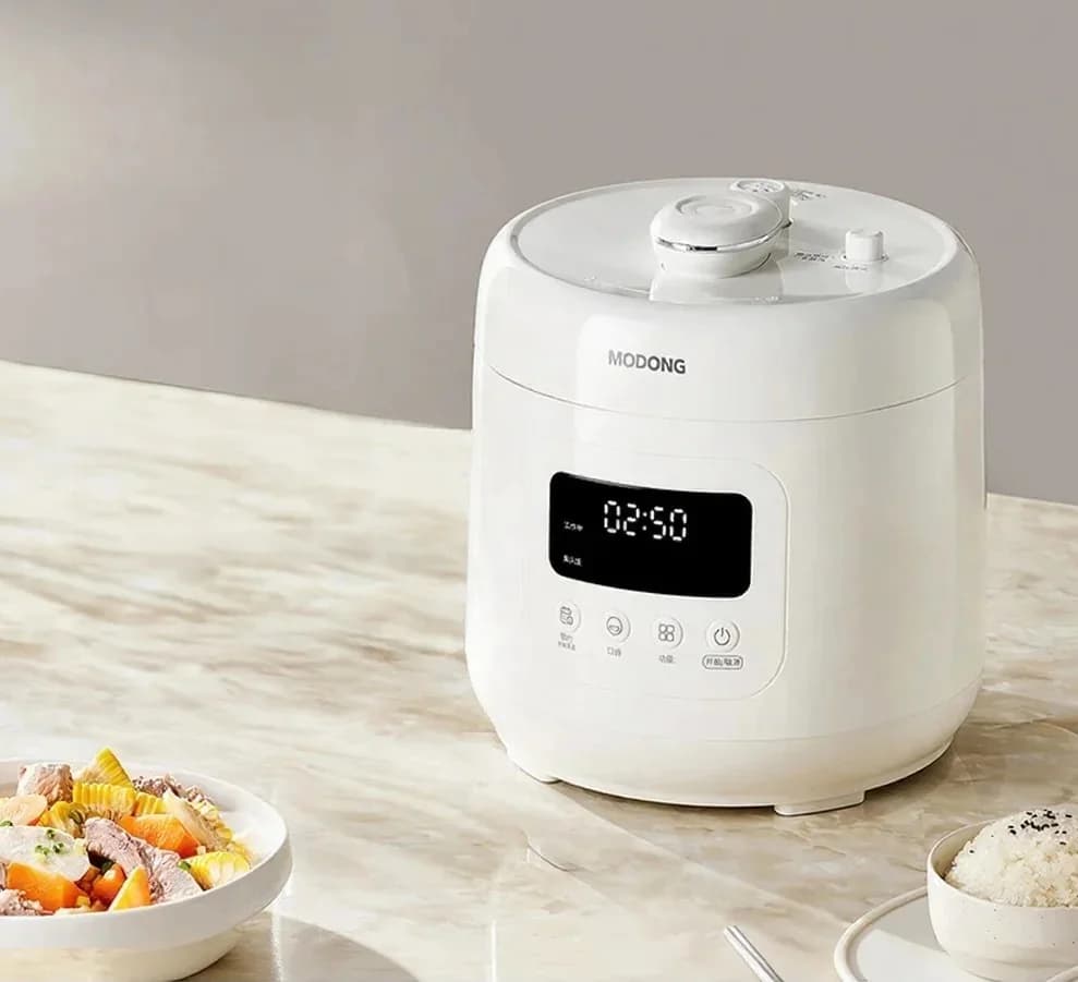 4L elektrisk trykkoker med keramisk belegg, 800W, berøringskontroll