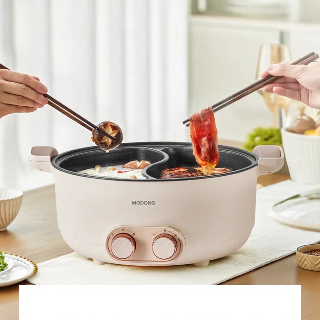 8L dobbeltsidig elektrisk hot pot for hjem og hybel