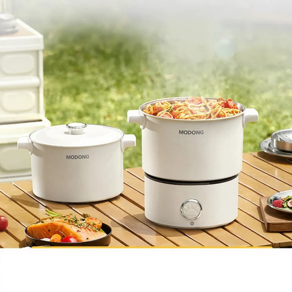 Bærbar sammenleggbar elektrisk kokegryte 110V-220V 550W/700W