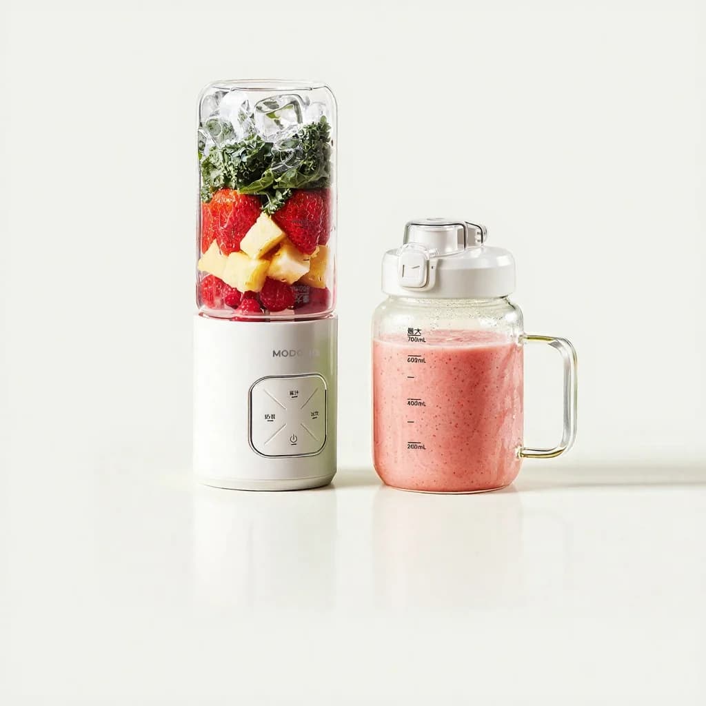 Bærbar trådløs blenderkopp for juice og smoothies