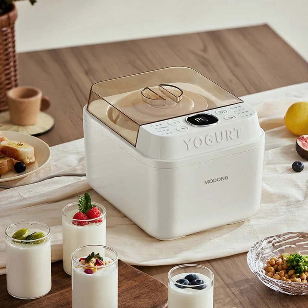 Automatisk yoghurtmaker og fermenteringsmaskin, 500-1000ml, 220V