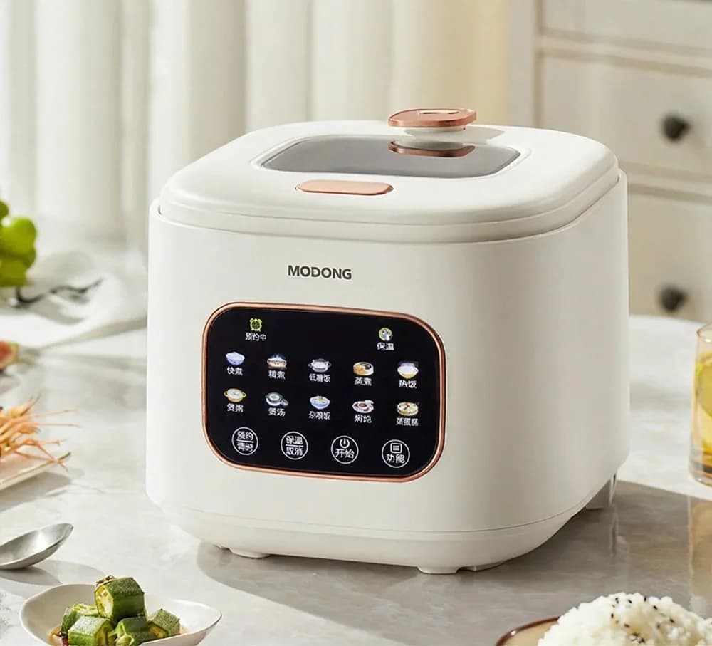 3L elektrisk riskoker med glassvindu og timer