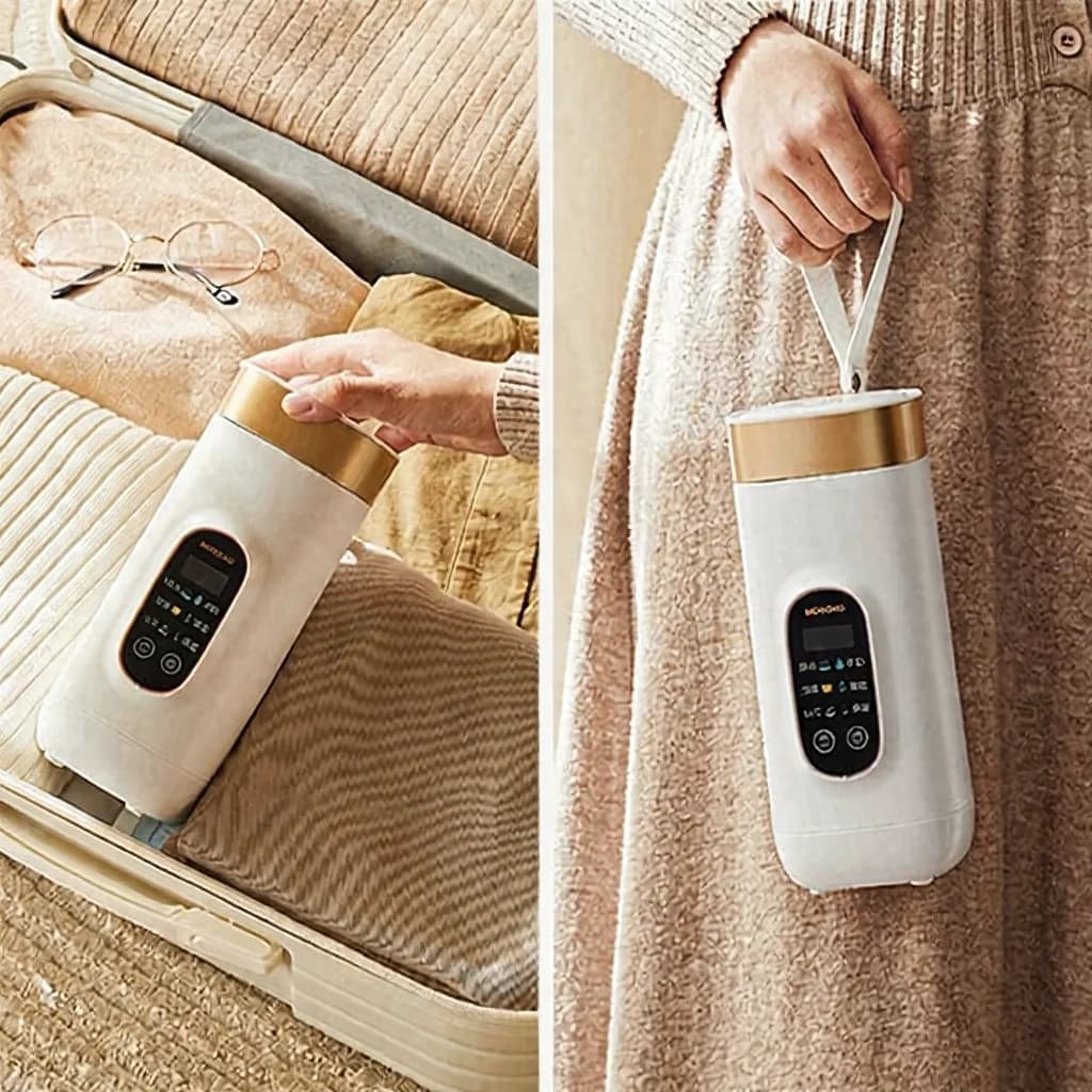 Bærbar elektrisk varme-kopp 650ml med 304 eller 316 innerbeholder