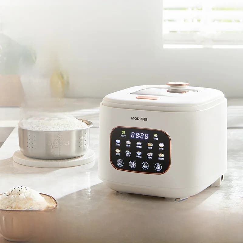 3L elektrisk riskoker med glassvindu og timer