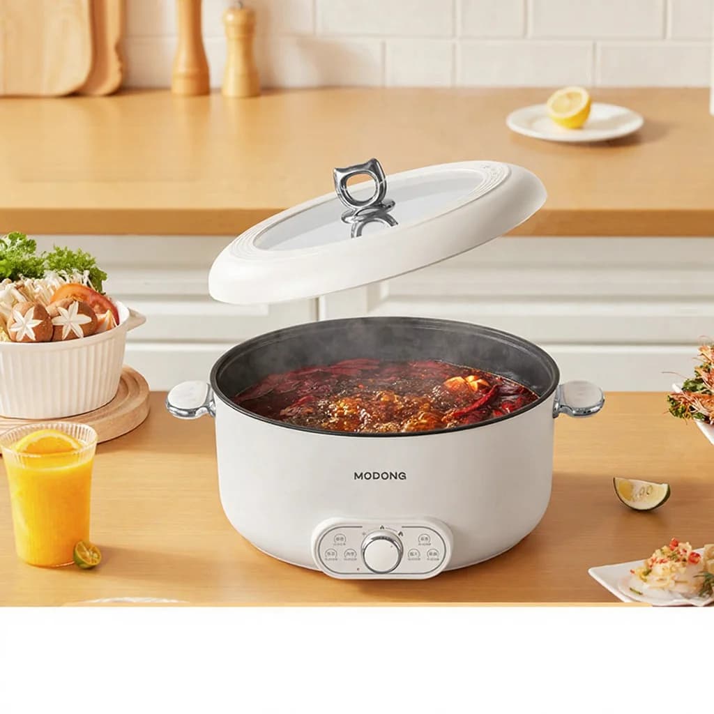 Elektrisk hot pot 6L 7L 8L med dampinnsats, 220V