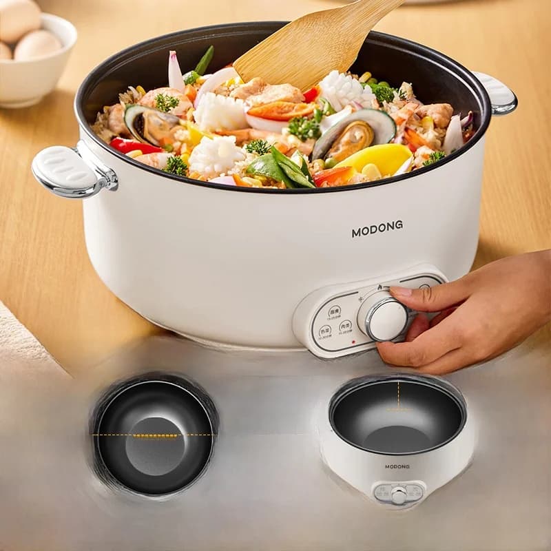 Elektrisk hot pot med damper, 8 L stor kapasitet, 220V