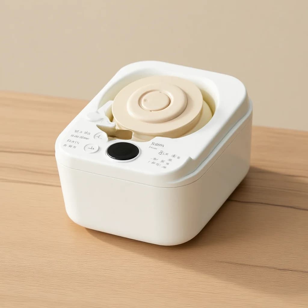 Elektrisk yoghurtmaskin med glassinnergryte og timer