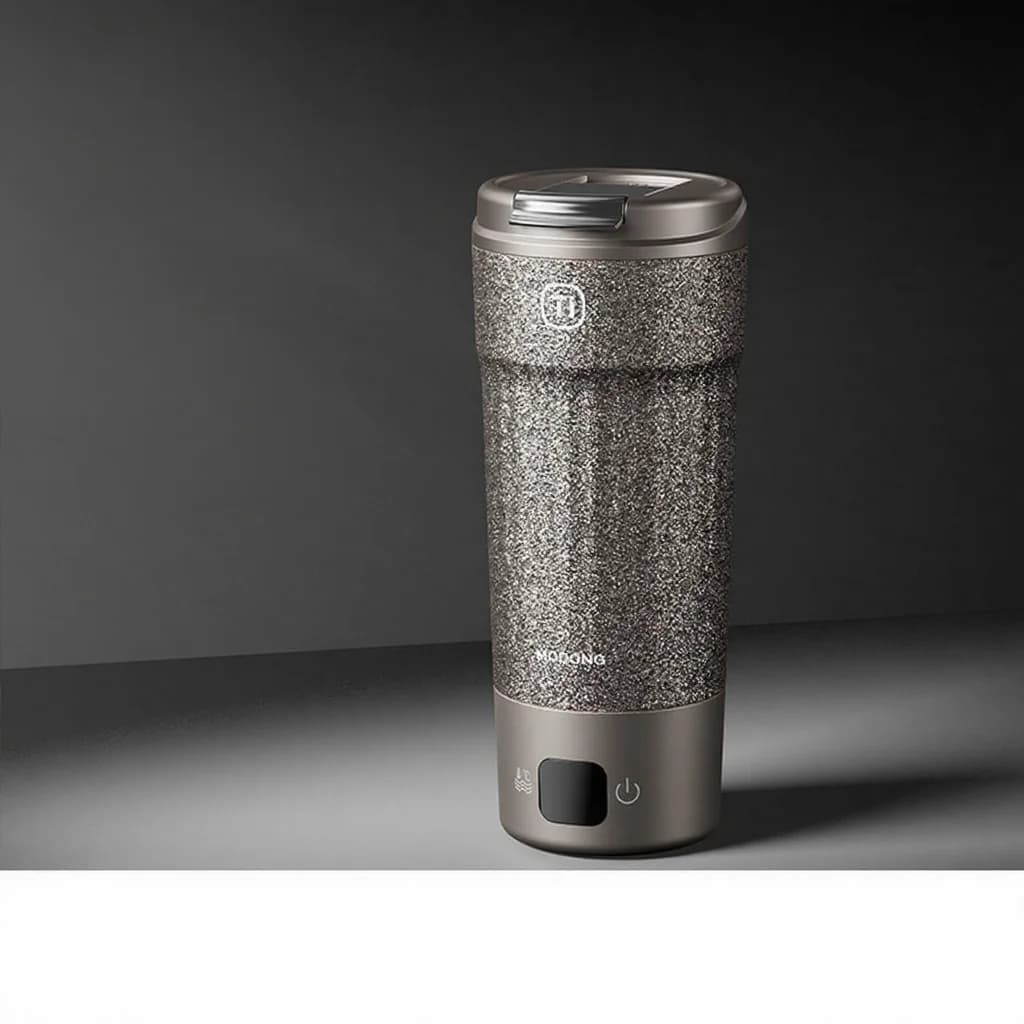 Elektrisk reisekopp i titan 400ml med temperaturdisplay