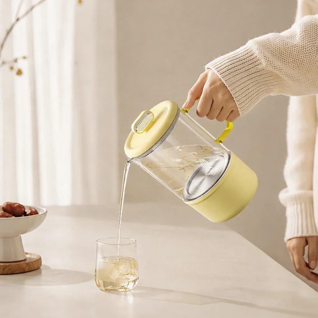 Glass elektrisk varmekopp med temperaturkontroll for babymelk