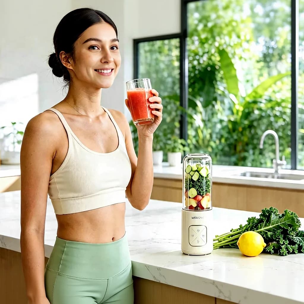 Bærbar trådløs blenderkopp for juice og smoothies