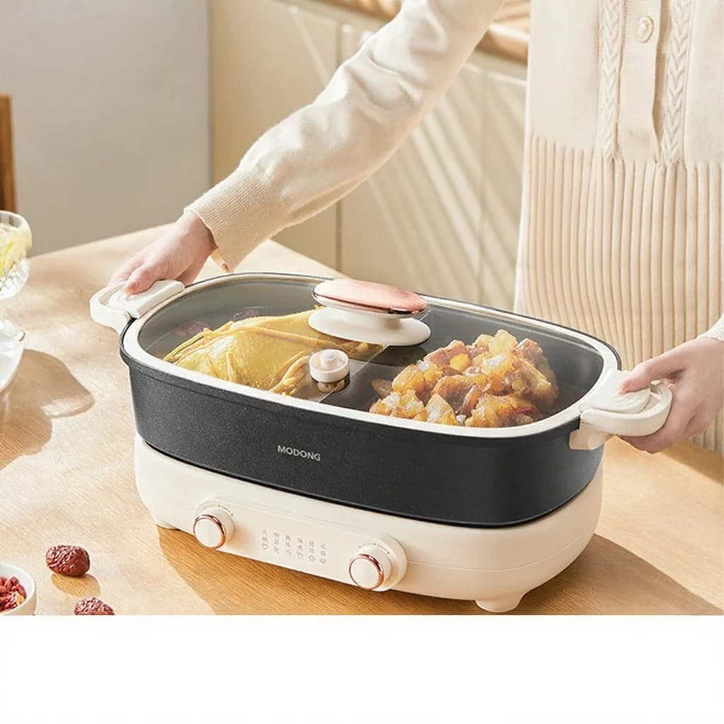 Delt elektrisk hotpot 7L med uavhengig temperaturkontroll i to soner