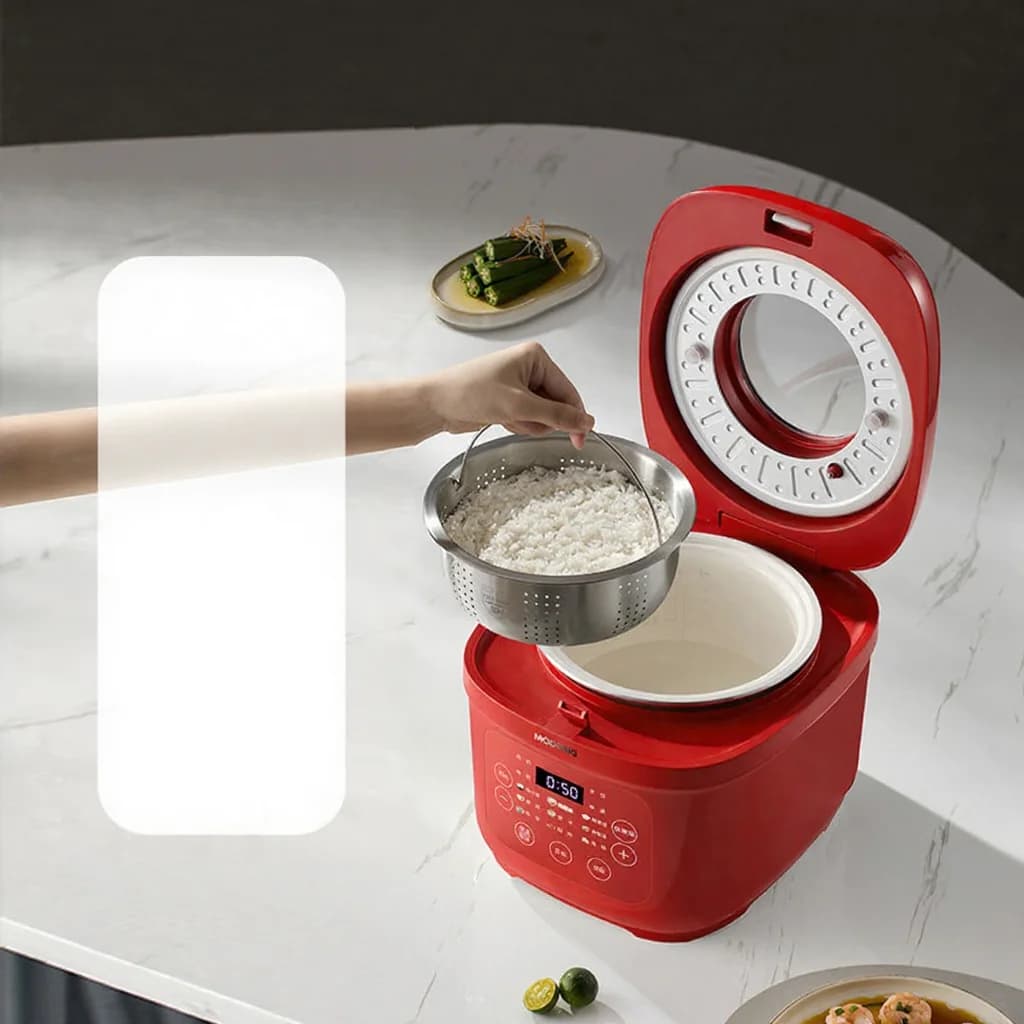 3L elektrisk riskoker med keramisk innergryte, 600W