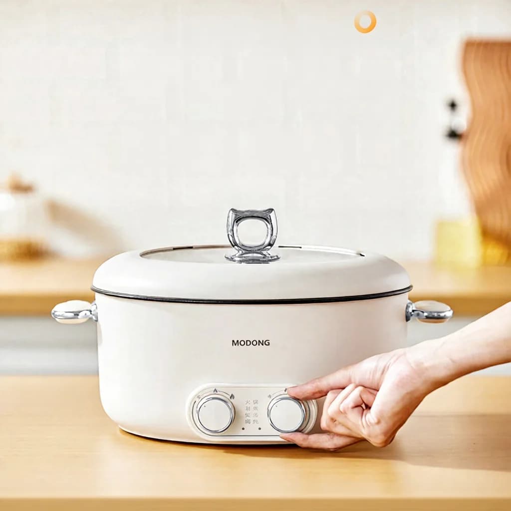 Elektrisk hotpot med dobbel kontroll 6L, stor kapasitet, nonstick
