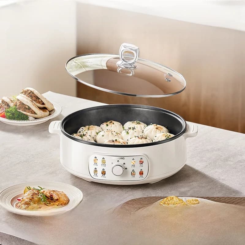 Elektrisk dobbeltsidig varmestekeplate 4L non-stick 1800W