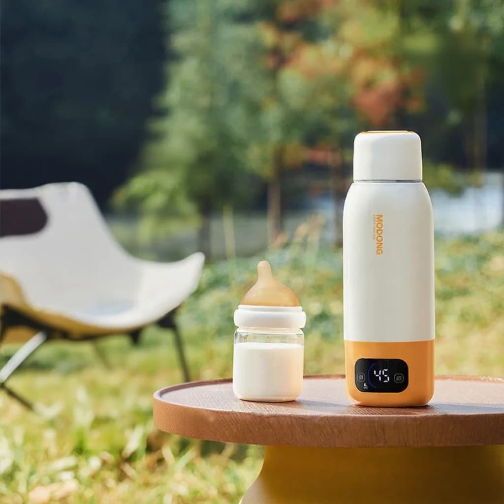Bærbar varmekopp for babymat 550ml, med ledning og trådløs