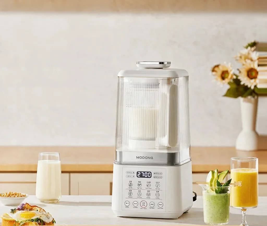 Oppvarmet blender for suppe, juice, babymat, soyamelk
