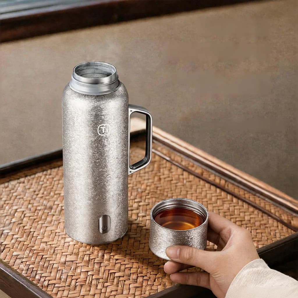 Titanium oppvarmet isolert kopp med hank 680ml gaveeske