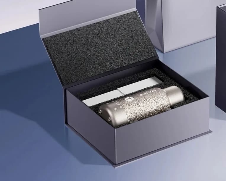 Bærbar titan elektrisk varme­kopp, 1L, dobbel effekt, varm