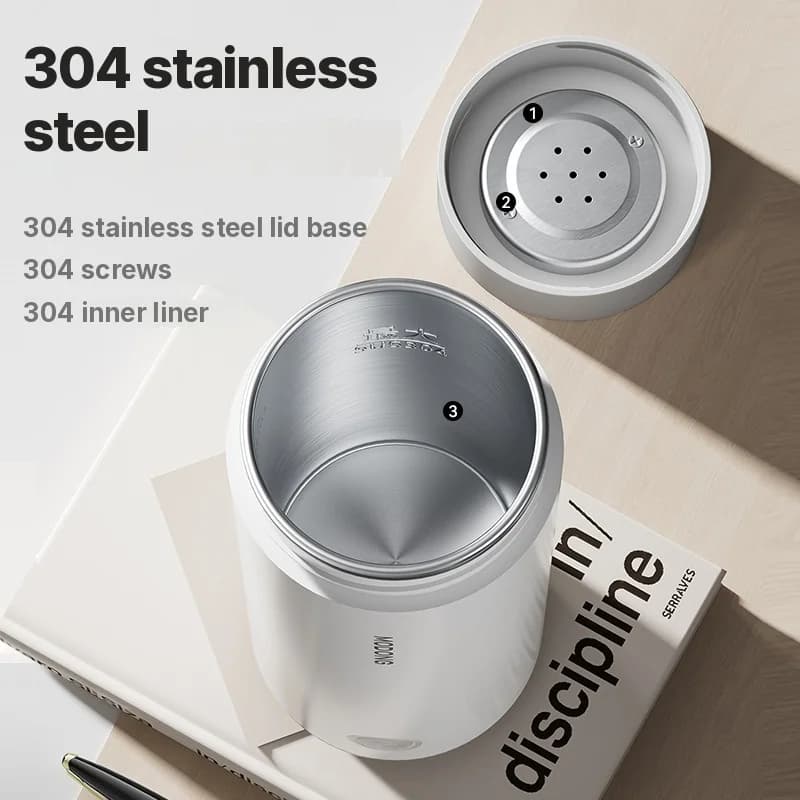 Bærbart elektrisk varmebeger 304 rustfritt stål 300ml 220V
