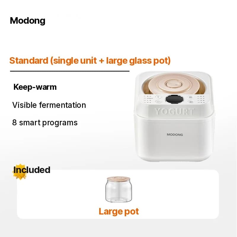 Automatisk yoghurtmaker og fermenteringsmaskin, 500-1000ml, 220V