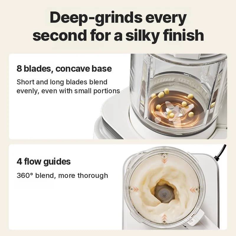 Varmende blender til suppe, juice, babymat og soymelk