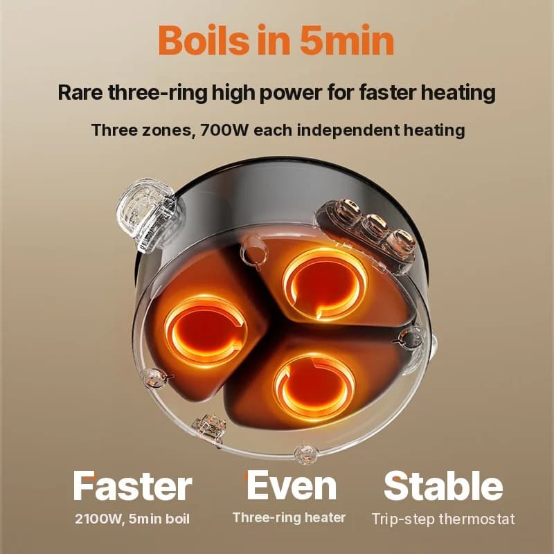 Elektrisk hotpot med skillegryte 6L-8L, 220V, 5-6 personer
