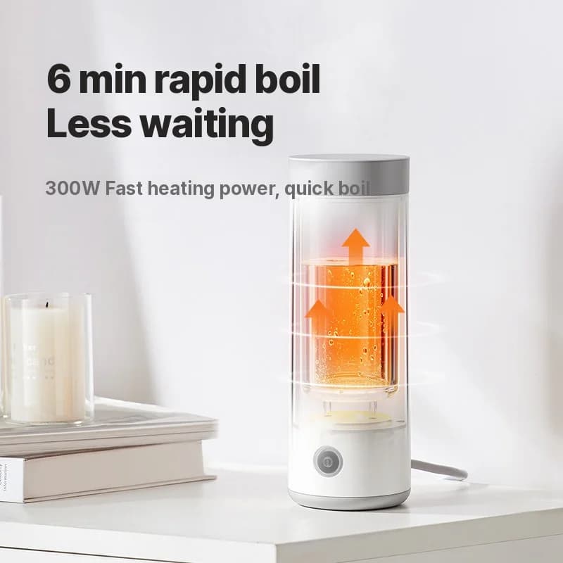 Bærbar elektrisk varmevannskopp med 304 innerbeholder 300ml