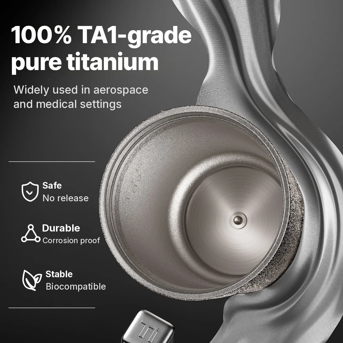 Elektrisk reisekopp i titan 400ml med temperaturdisplay