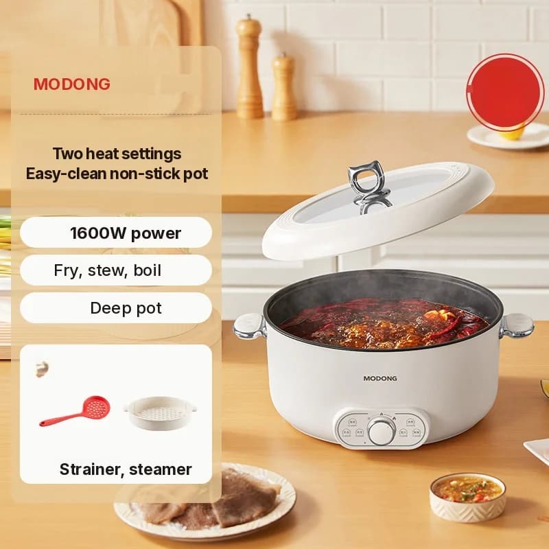 Elektrisk hot pot med damper, 8 L stor kapasitet, 220V