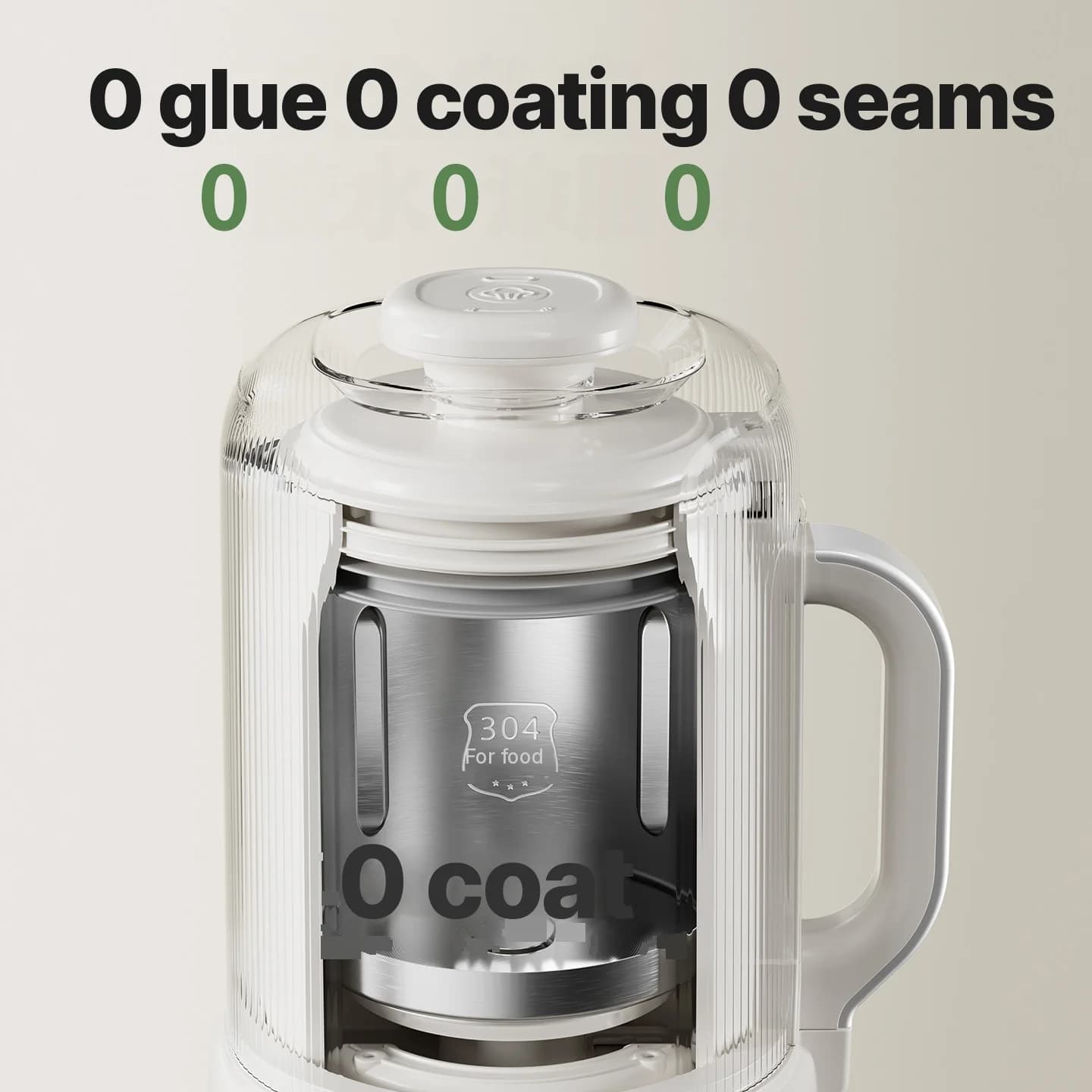 Varmende blender soyamelkmaskin med selvrengjøring 800W