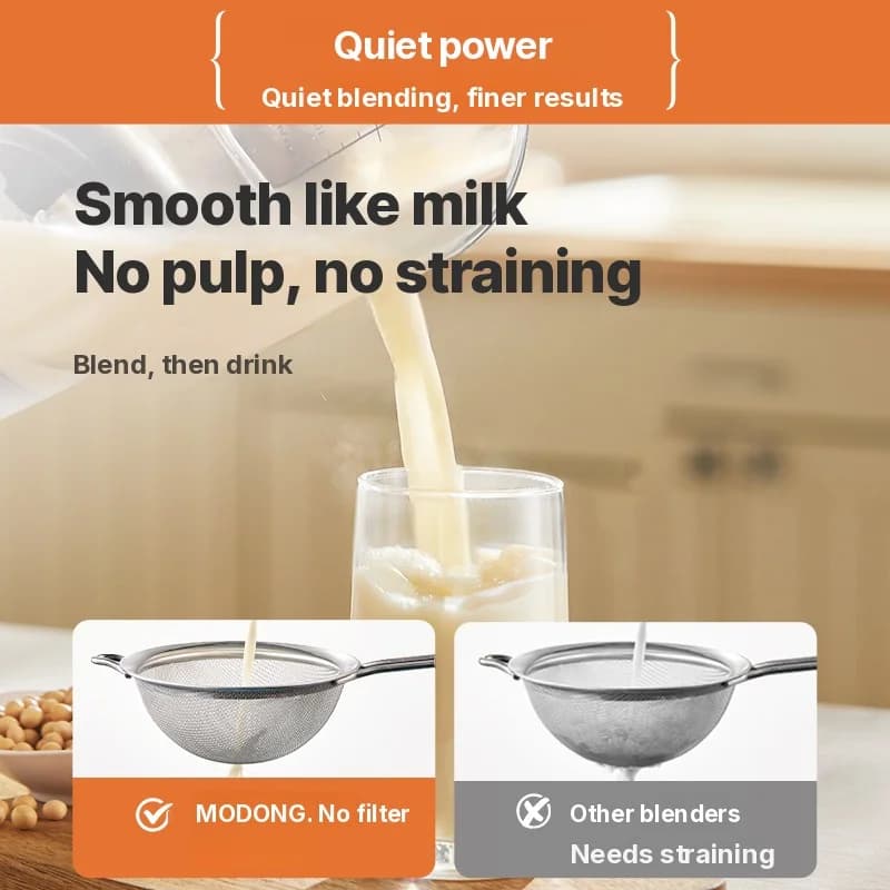 Elektrisk høyhastighetsblender og soymelkmaker med oppvarming