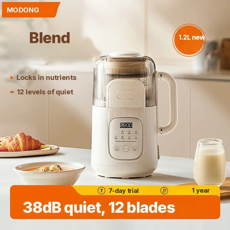 1,2 L oppvarmingsblender med berøringskontroll, glasskropp