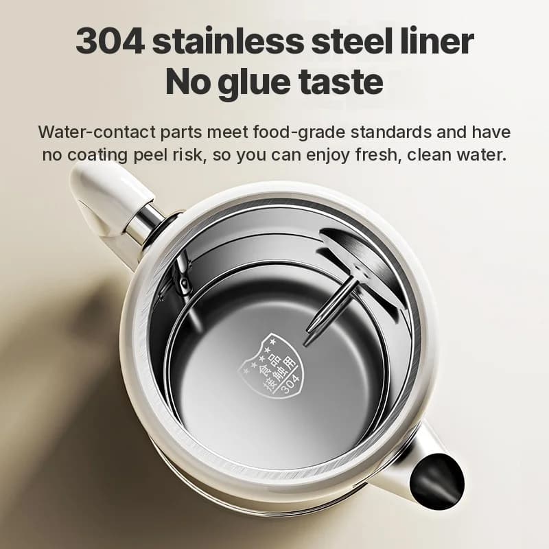 Elektrisk vannkoker i 304 rustfritt stål 1.8L hold varm 1500W