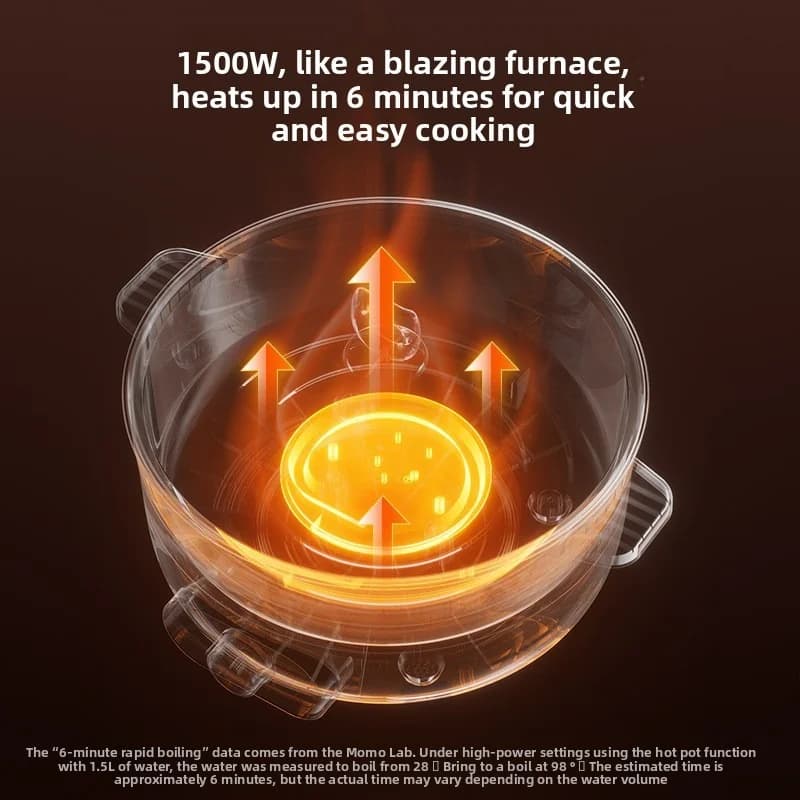 Elektrisk kokekjele med dampkurv, 7L eller 8L, 220V