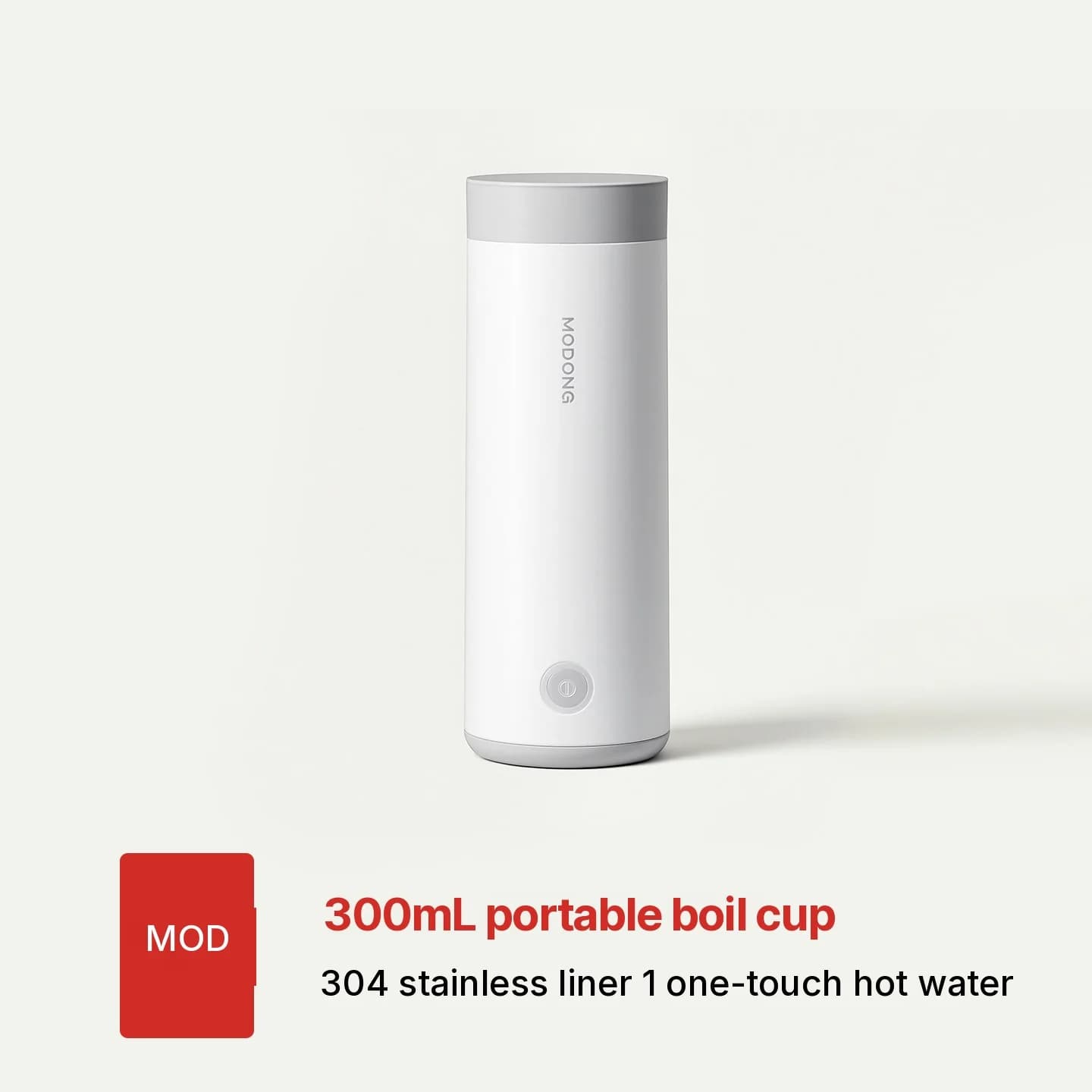 Bærbar elektrisk varmevannskopp med 304 innerbeholder 300ml