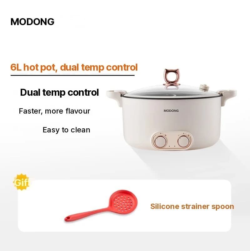 Elektrisk hot pot med skillevegg 6L-8L, 220V, 5-6 personer