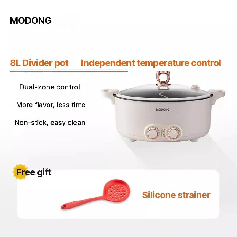 Elektrisk hot pot med skillevegg 6L-8L, 220V, 5-6 personer