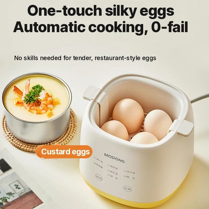 Elektrisk eggekoker 4-6 egg med bolle for eggekrem