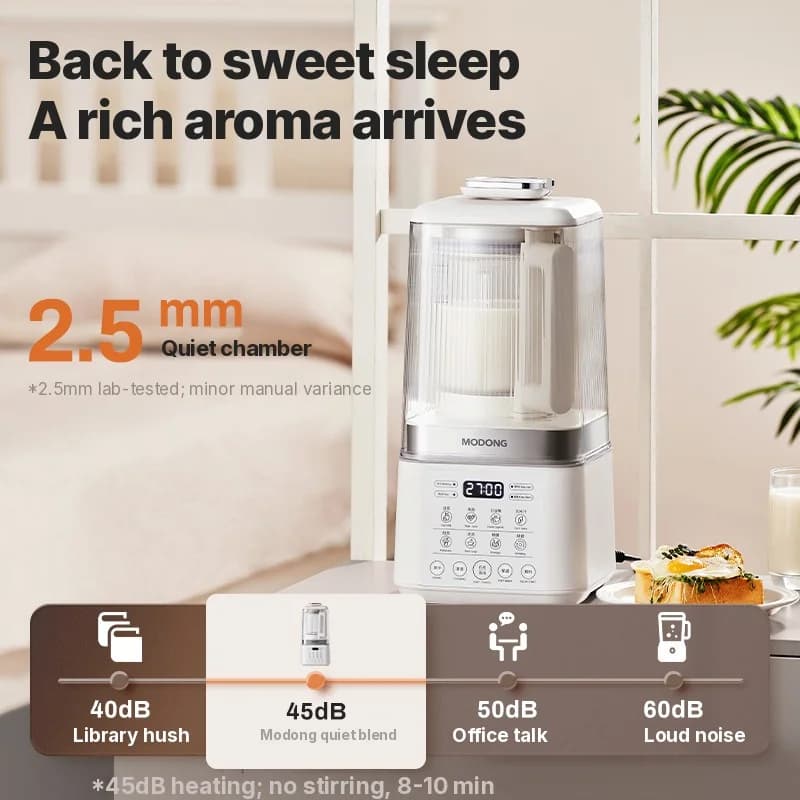 Oppvarmet blender for suppe, juice, babymat, soyamelk