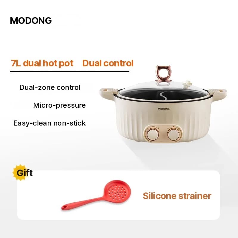 Elektrisk hot pot med skillevegg 6L-8L, 220V, 5-6 personer