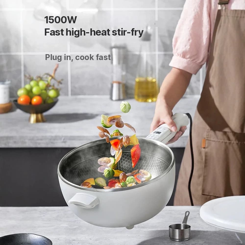Elektrisk multifunksjons hot pot med dampkurv 5L 220V