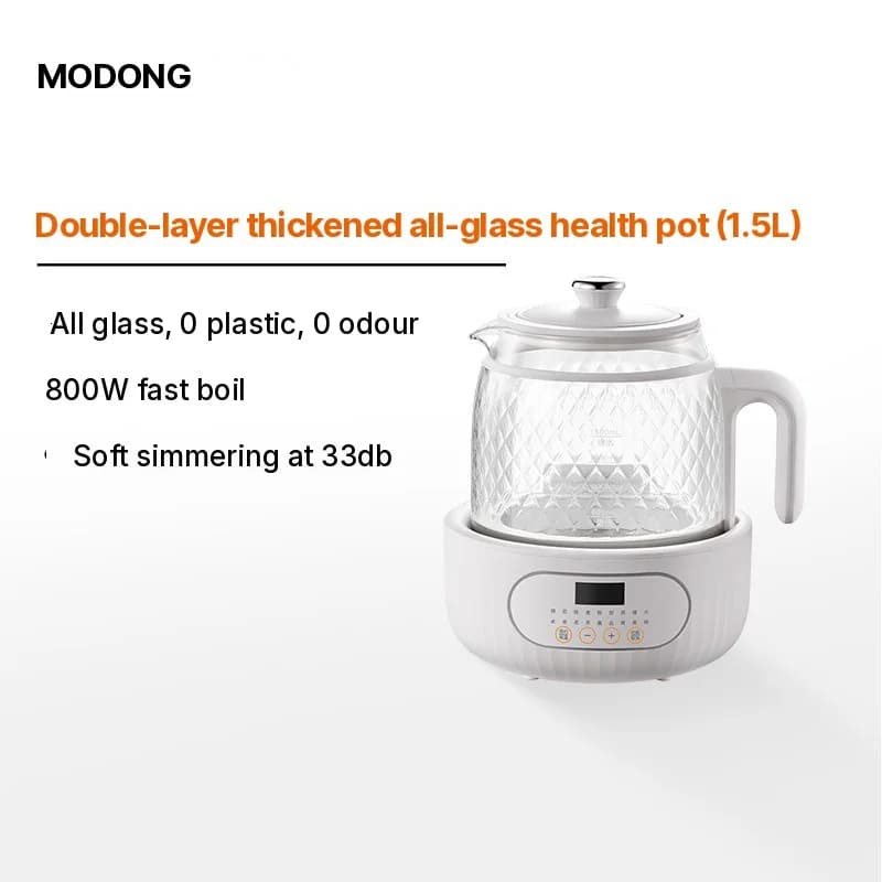Glass Elektrisk Health Pot med Dobbel Anti-skålding