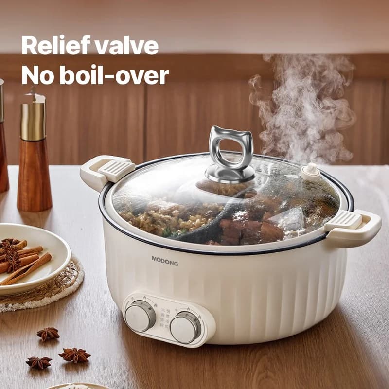 7L elektrisk hot pot med to soner og uavhengig temperaturkontroll