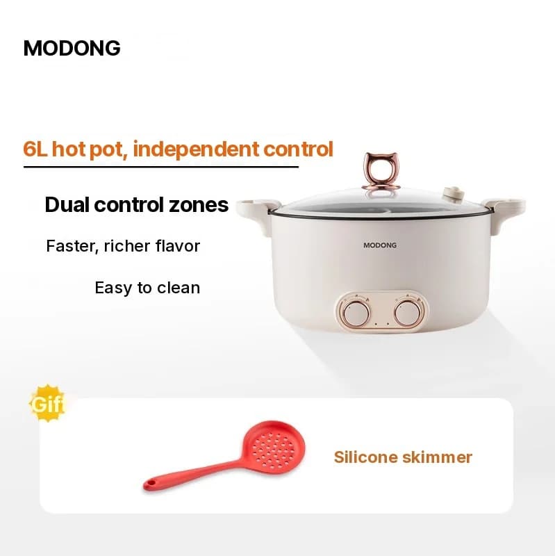 Elektrisk hotpot med skillegryte 6L-8L, 220V, 5-6 personer